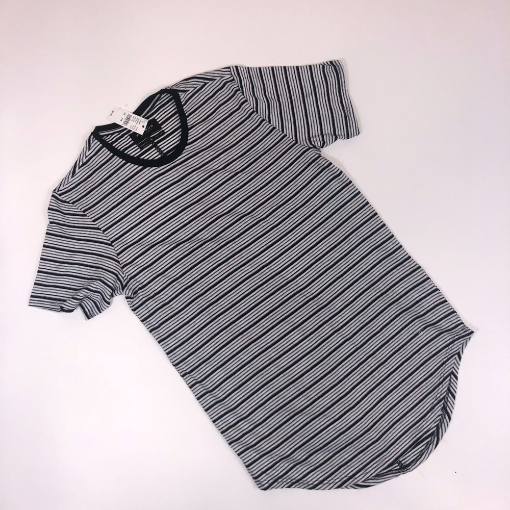 White and black patterned shirt